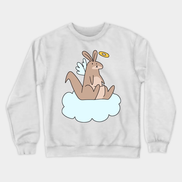 Angel Cloud Kangaroo Crewneck Sweatshirt by saradaboru